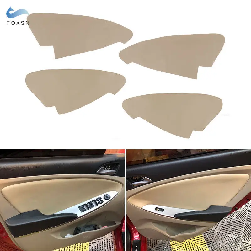 Pre Hyundai Solaris Verna 2010 2012 2012 2013 2014 2015 2016 Mikrovláknové kožené dverové strážky