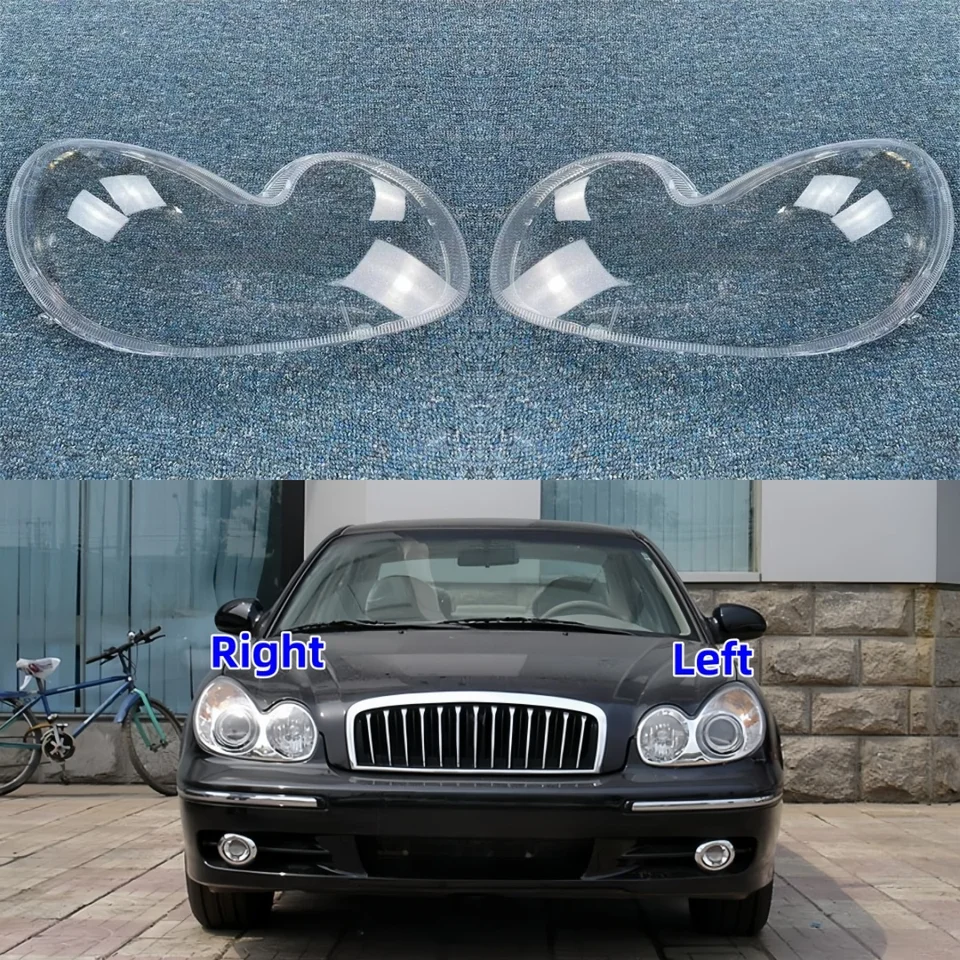 Pre Hyundai Sonata 2003 2004 2005 2006 2007 ACASSSSSSSSORY Priehľadné PC Materiál sklenené svetlomety Shell