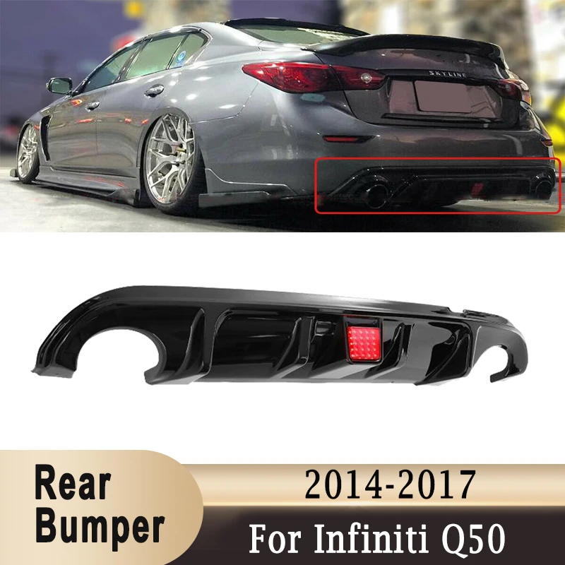 Pre infiniti Q50 2014-2017 Spojler difúzora zadného nárazníka s modifikáciou brzdového ľahkého vozidla pretekár
