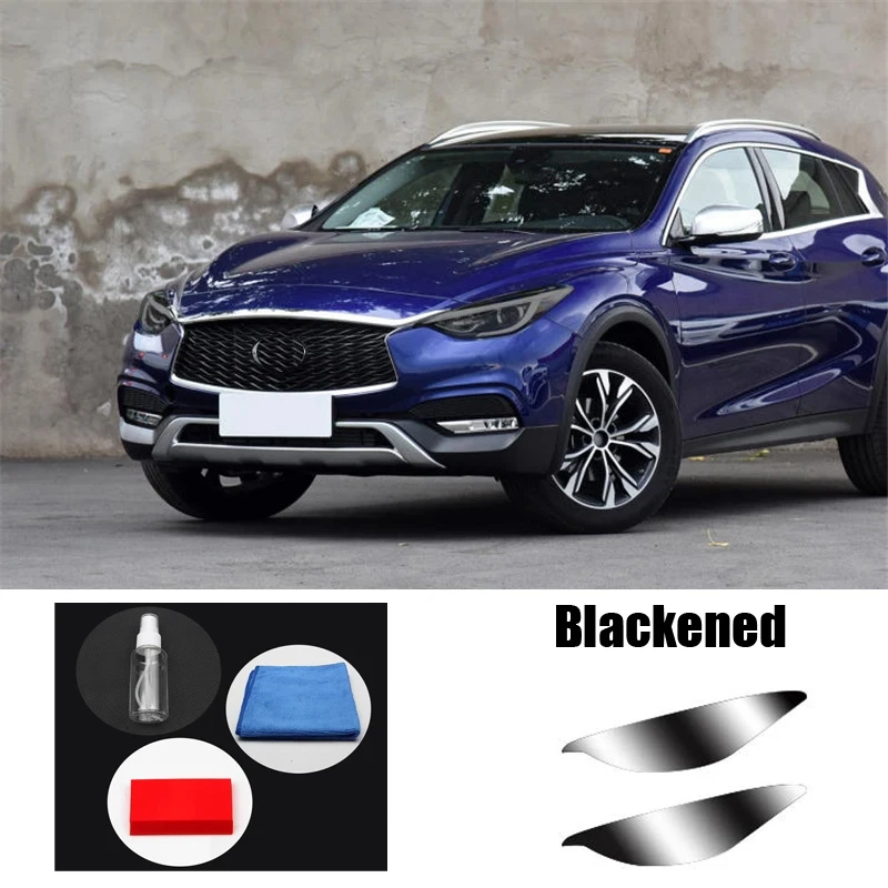 Pre Infiniti QX30 2017-2021 2ks TPU Svetlomety automobilov Tint Black Protectect Film Priehľadné nálepky Automatické exteriér DIY príslušenstvo