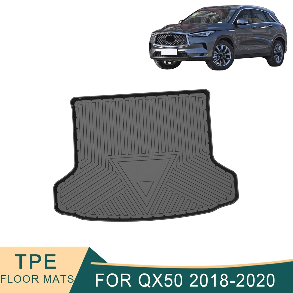 Pre Infiniti QX50 2018-2023 CAR CARGO LINER TPE TPE TPE NESLIPOVANIE TRUNT MATS BOOR TRAY Koberec interiérový príslušenstvo