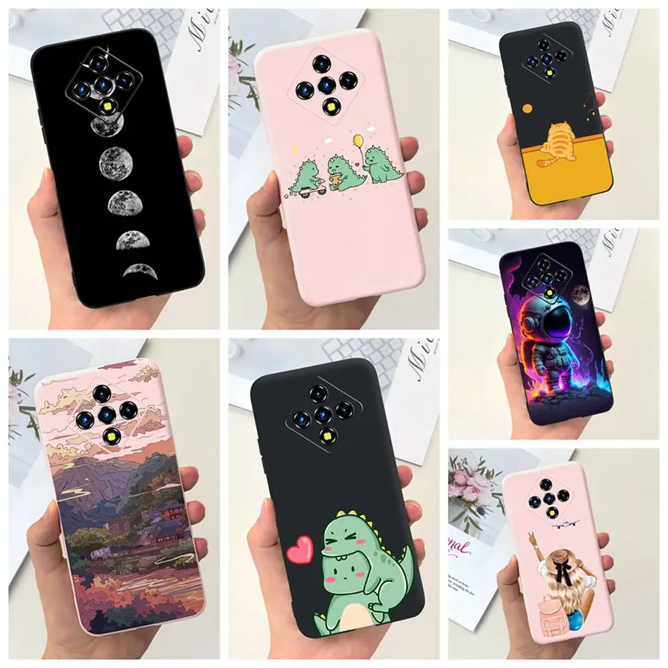 Pre Infinix Zero 8 x687 Planetárne puzdro Astronaut Girl Soft Silikone Black Pink Cover pre Infinix Zero8 8i 6.85 