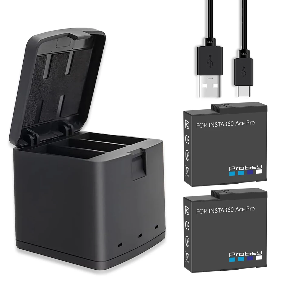Pre Insta360 ACE Pro/ACE 2200MAH batérie+rýchla 3 -kanálová úložná stanica nabíjačky batérií pre príslušenstvo Insta360 ACE PRO