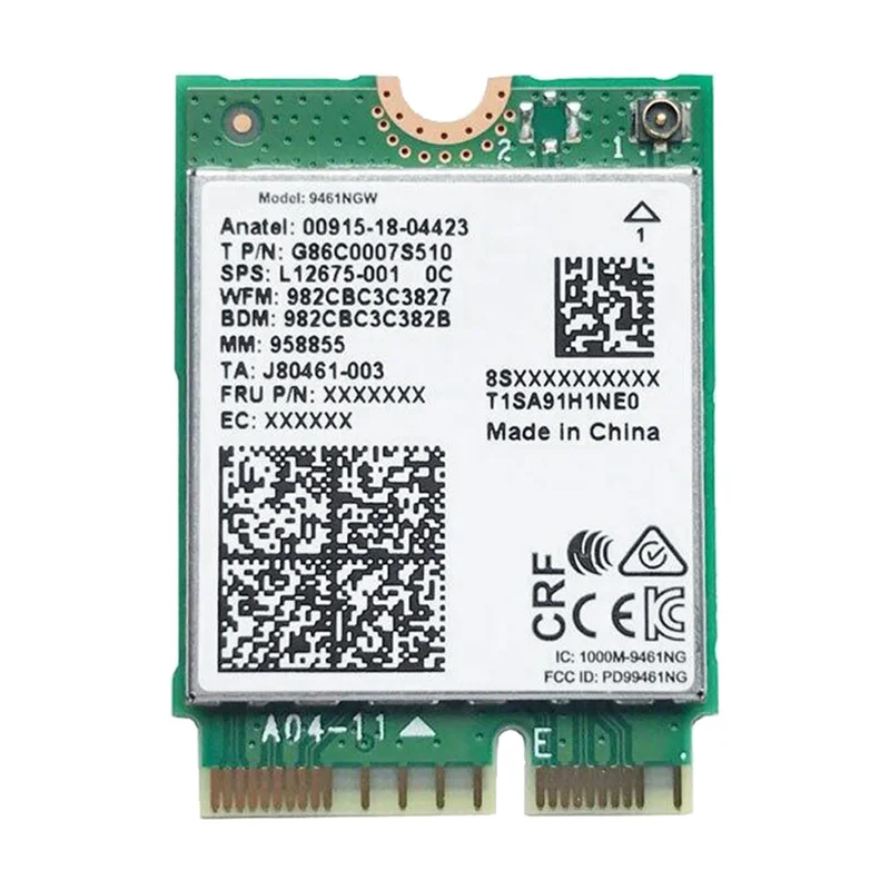 Pre Intel 9461ngW WiFi Card AC 9461 2,4G/5G Dual Band 802.11ac M2 Kláves E CNVI Bluetooth 5.0 Wireless Adapter