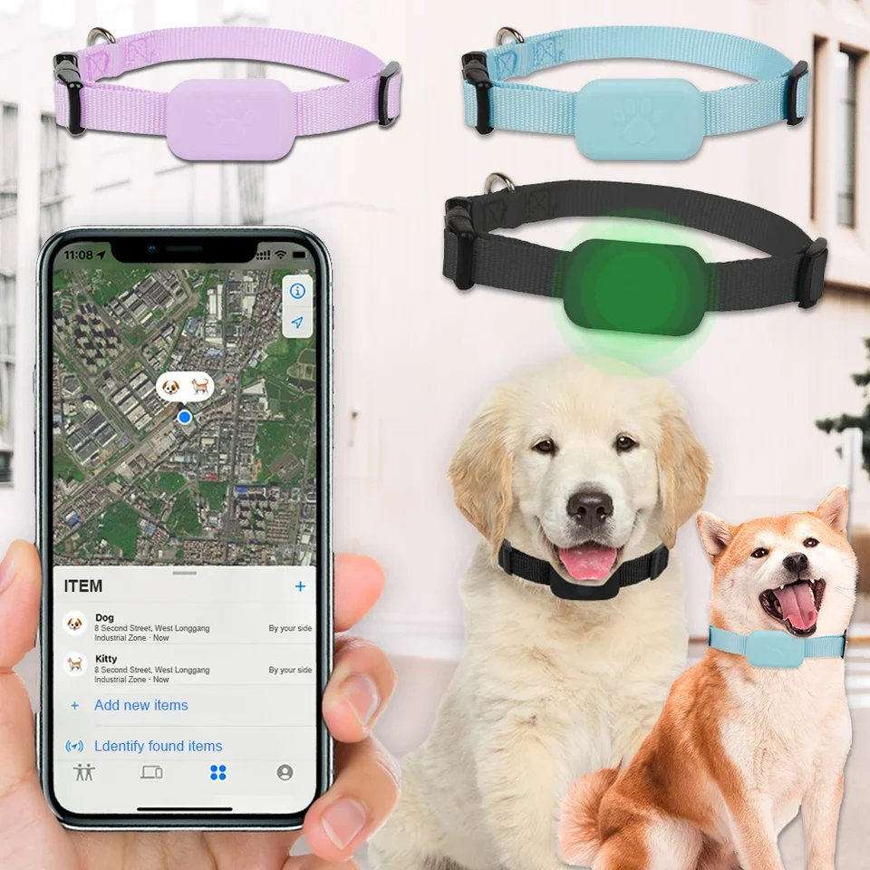 Pre iOS Mini GPS Tracker Battery Prevádzkované na batériu Puppy Golier nastaviteľné na sledovanie zvierat Varovanie