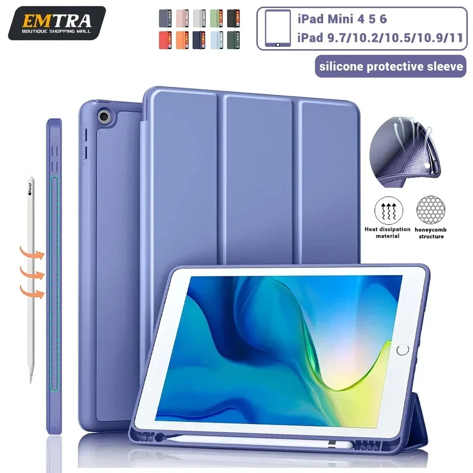 Pre iPad Air 4 5 prípad pre iPad Pro 11 Case Air 1 2 11 2021 10.2 10.5 6/7/8/9 iPad 10. Generácia puzdra s krytom držiak ceruzky