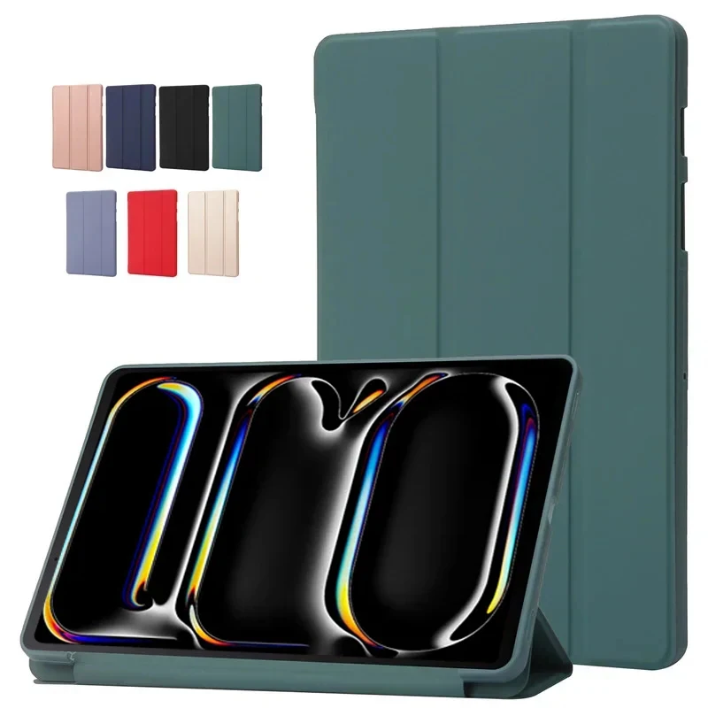 Pre iPad Pro 11 2024 Case Coque PU Leather Soft TPU zadný stojan tablet pre fonda iPad Pro 2024 iPad Pro 11 palca 2024 puzdro