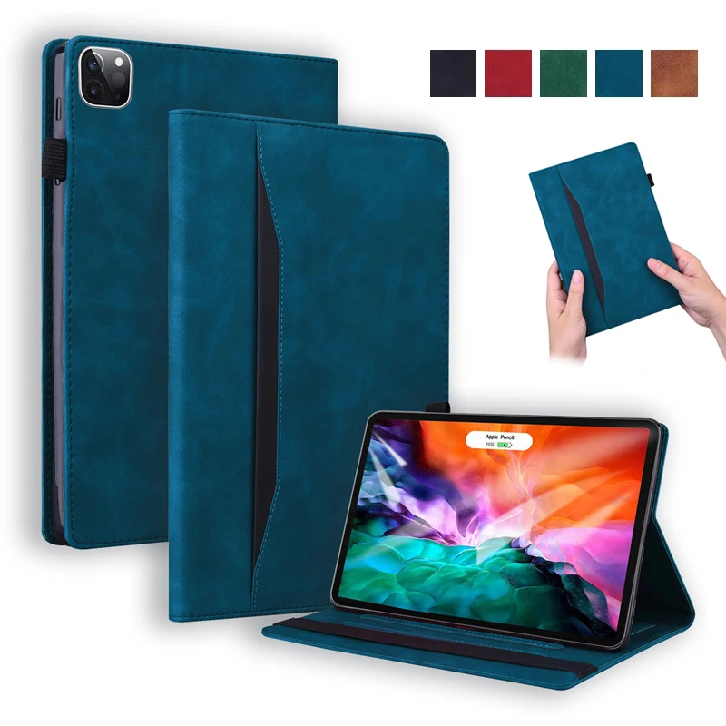 Pre iPad Pro 12 9 Case 2022 Módna kožená flip karta pre kožu pre iPad Pro 12.9 2022
