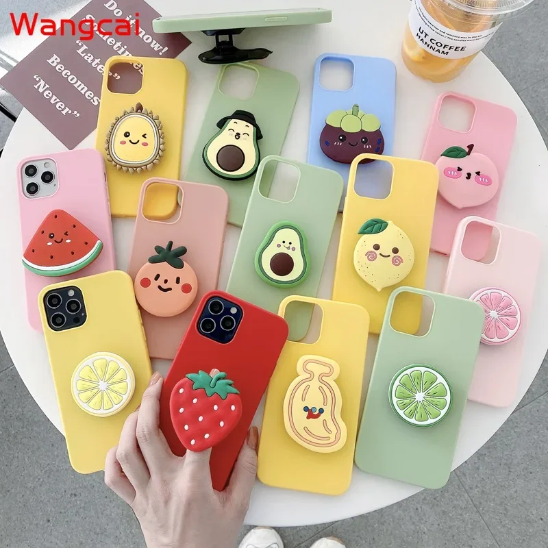 Pre iPhone 14 12 11 Pro XS Max 12 Mini XR X SE 2020 8 7 6 6S Plus ovocie ovocie avokádo oranžová jahodová broskyňa Cute Cover Cute Cover