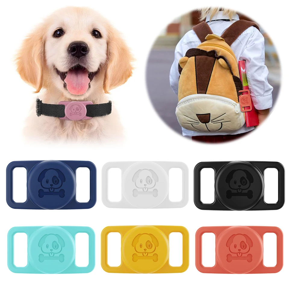 Pre jablko Airtag Case Cat Collar Pet Case Silikone pre držiak psov pre psov pre psov pre psov pre psov pre psie mačky pre obojok s kapacitou 0,6-1,1 palca