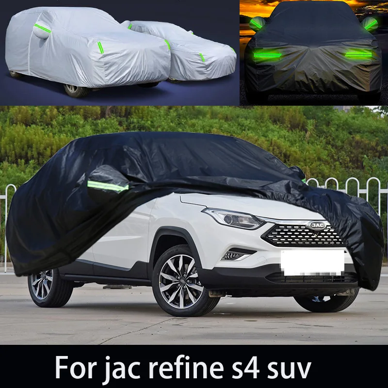 Pre Jac vylepšuje S4 SUV Auto Anti Snow, anti mrazenie, anti prach, anti olupujúca farba a anti dažďová voda.CAR Cover Cover