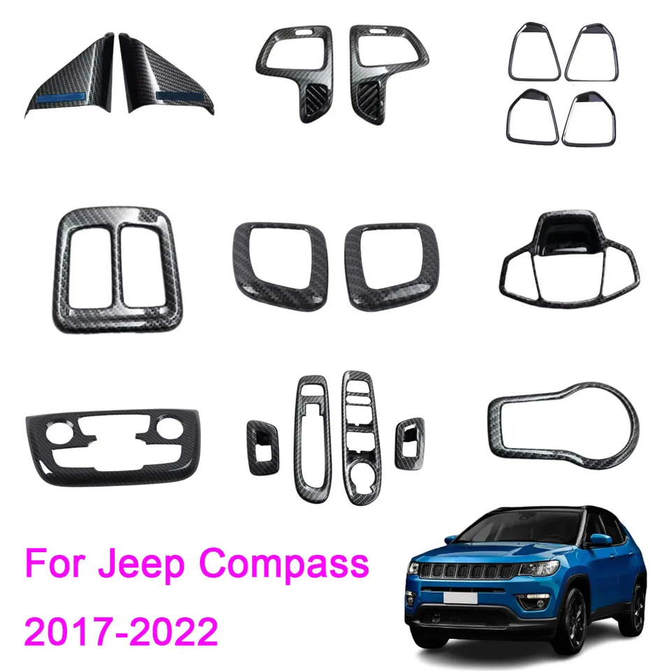 Pre Jeep Compass 2017-2022 ABS plastový automobil predný klimatizácia výstupný výtok odvzdušňovacieho kryt
