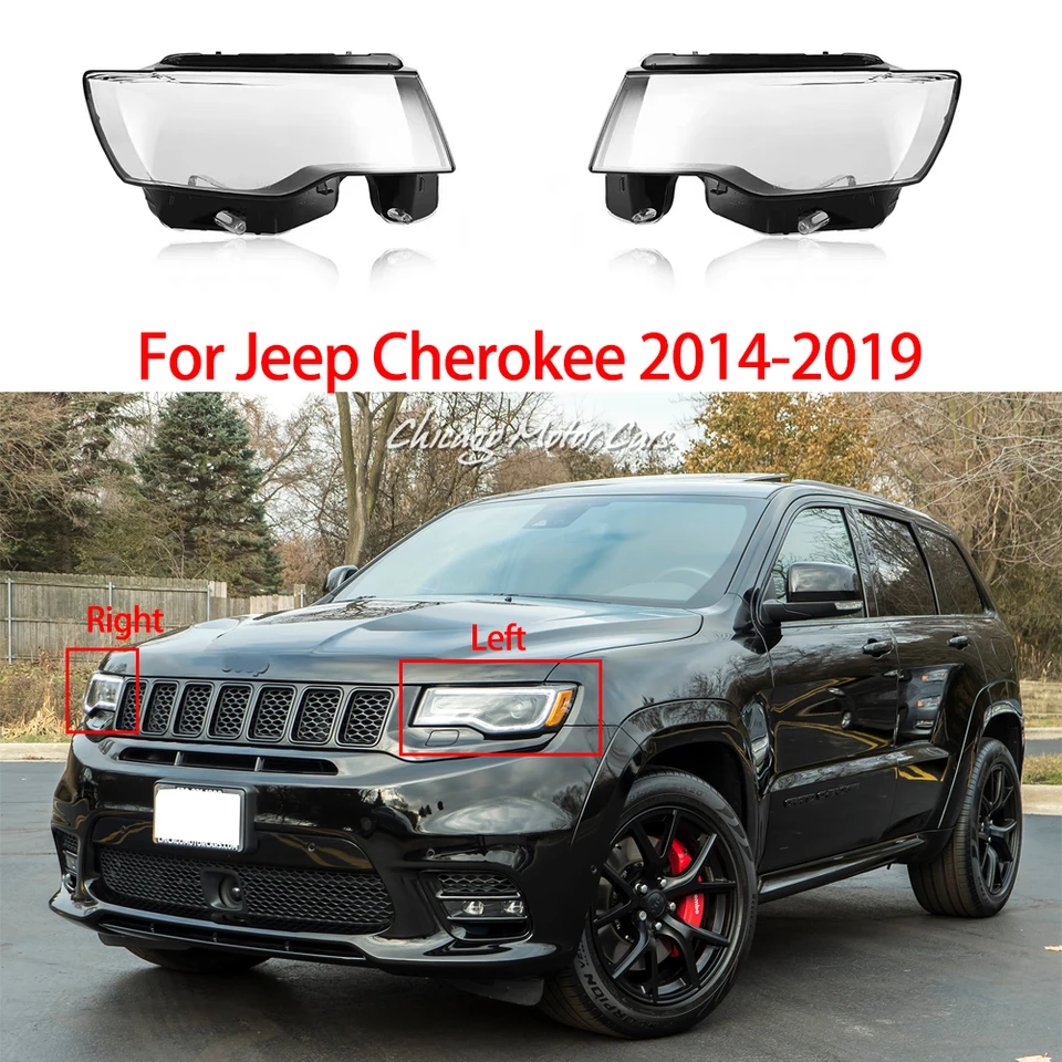 Pre Jeep Grand Cherokee 2014-2019 Trehlínový kryt Priehľadná sklenená lampa Svetlica shellová šošovka Plexiskla