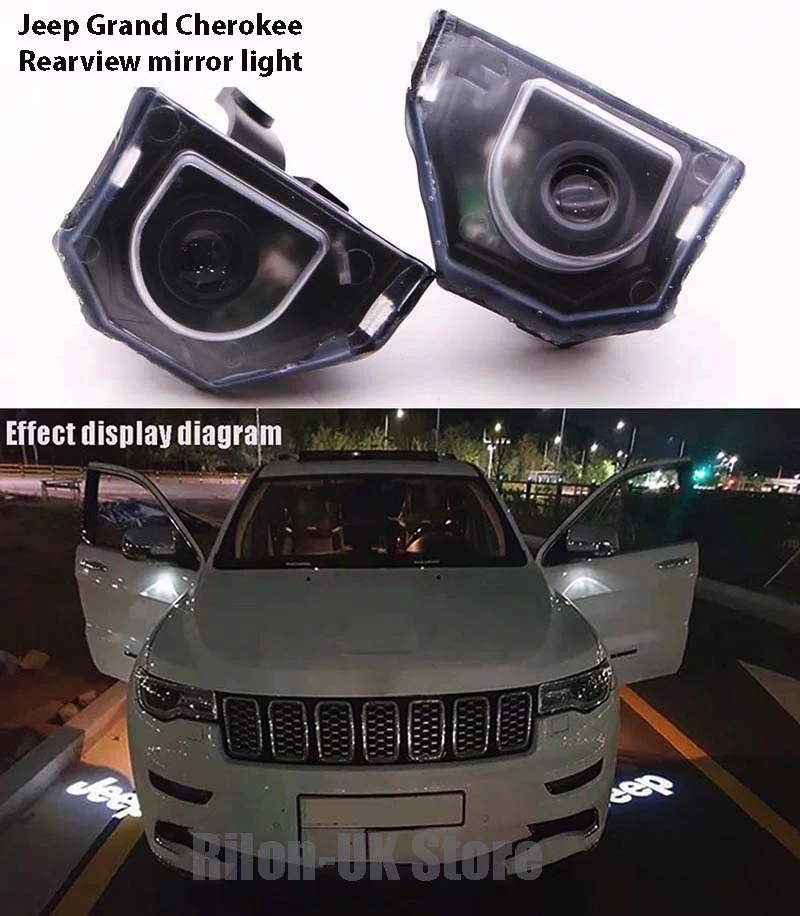 Pre Jeep Grand Cherokee LED auto svetlo spätné zrkadlo vítané tieňové lampa laserová podlahová projekcia Ghost Modifiction SRT