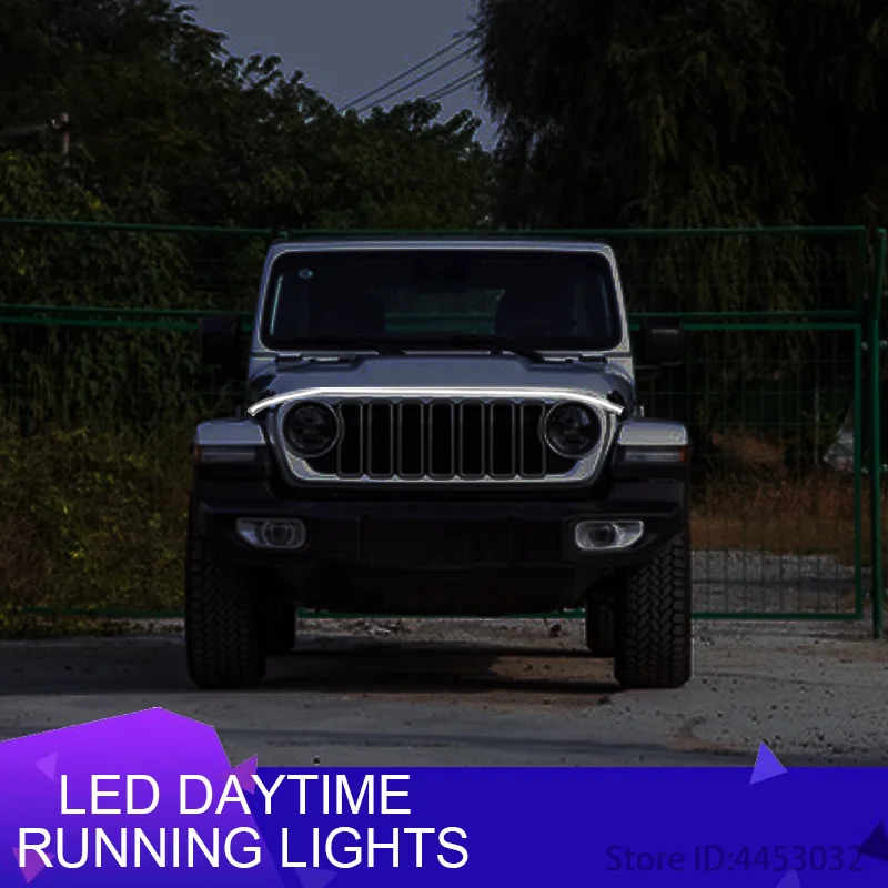 Pre Jeep Wrangler JK Cherokee XJ Renegade LED denné bežecké skenovanie Svetlo Štartovanie automobilu DRL Guide Dekoratívna okolitá lampa 12V