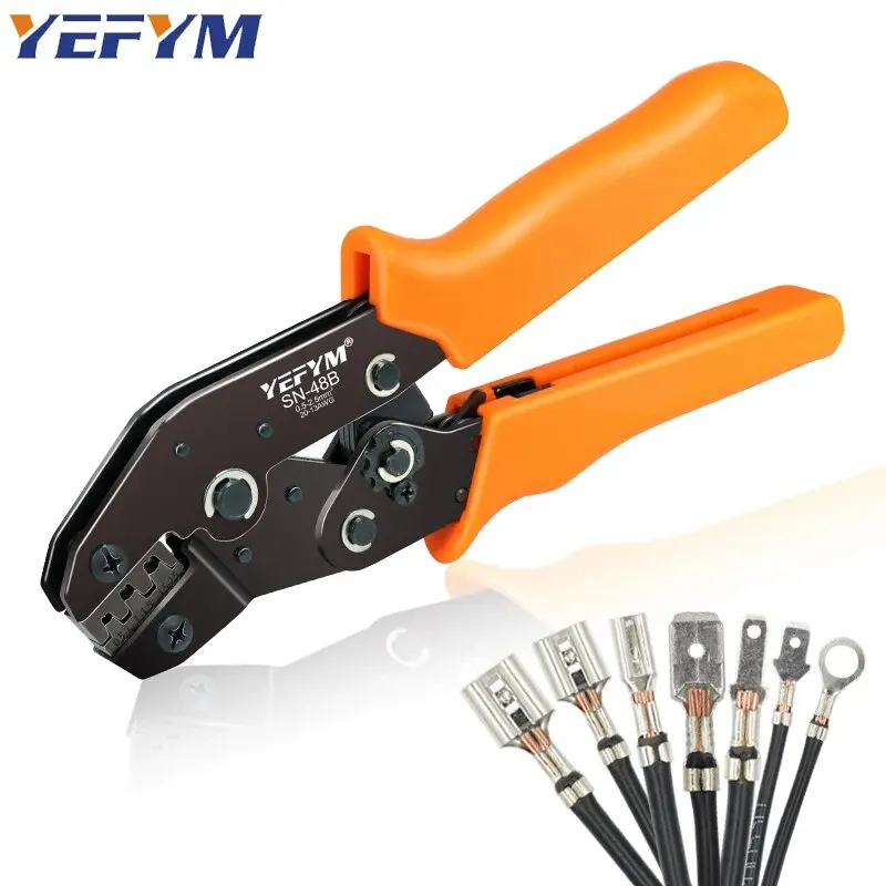 Pre kartu 2.8/4,8/6.3 Terminály automobilov SN-48B Crimping Klieštia 0,5-2,5 mm2/23-13awg High Precision čeľusťový drôt elektrický náradie