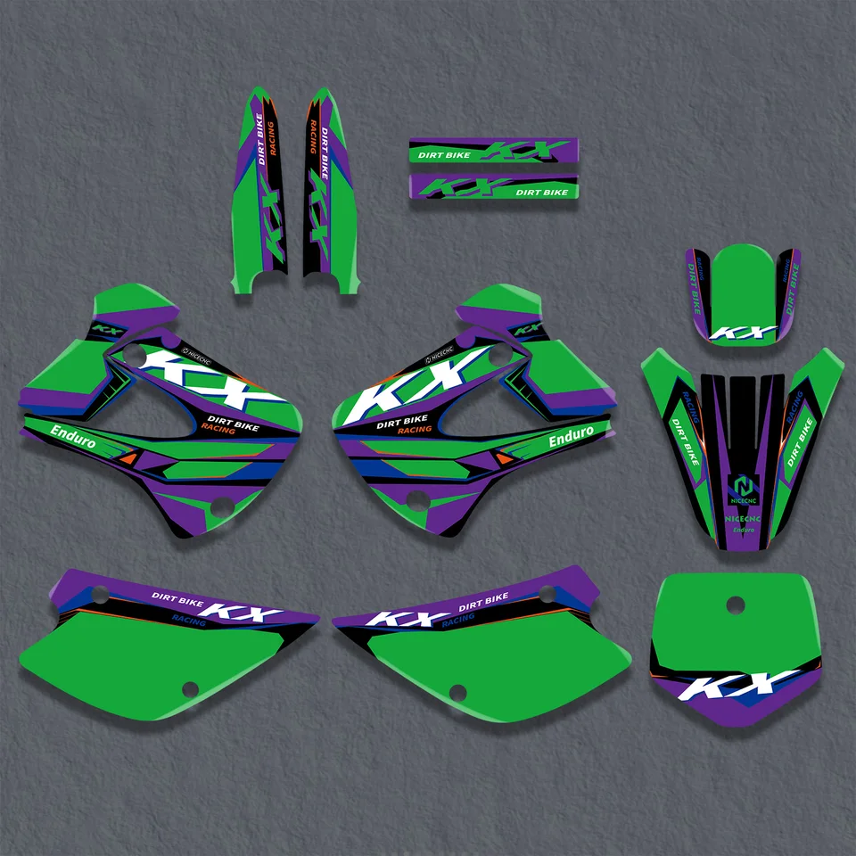 Pre Kawasaki 2001-2013 KX 85 KX 100 KX85 KX100 Motocyklové grafické pozadie nálepka nálepky Prispôsobenie 2012 2010 2010 2009 2008