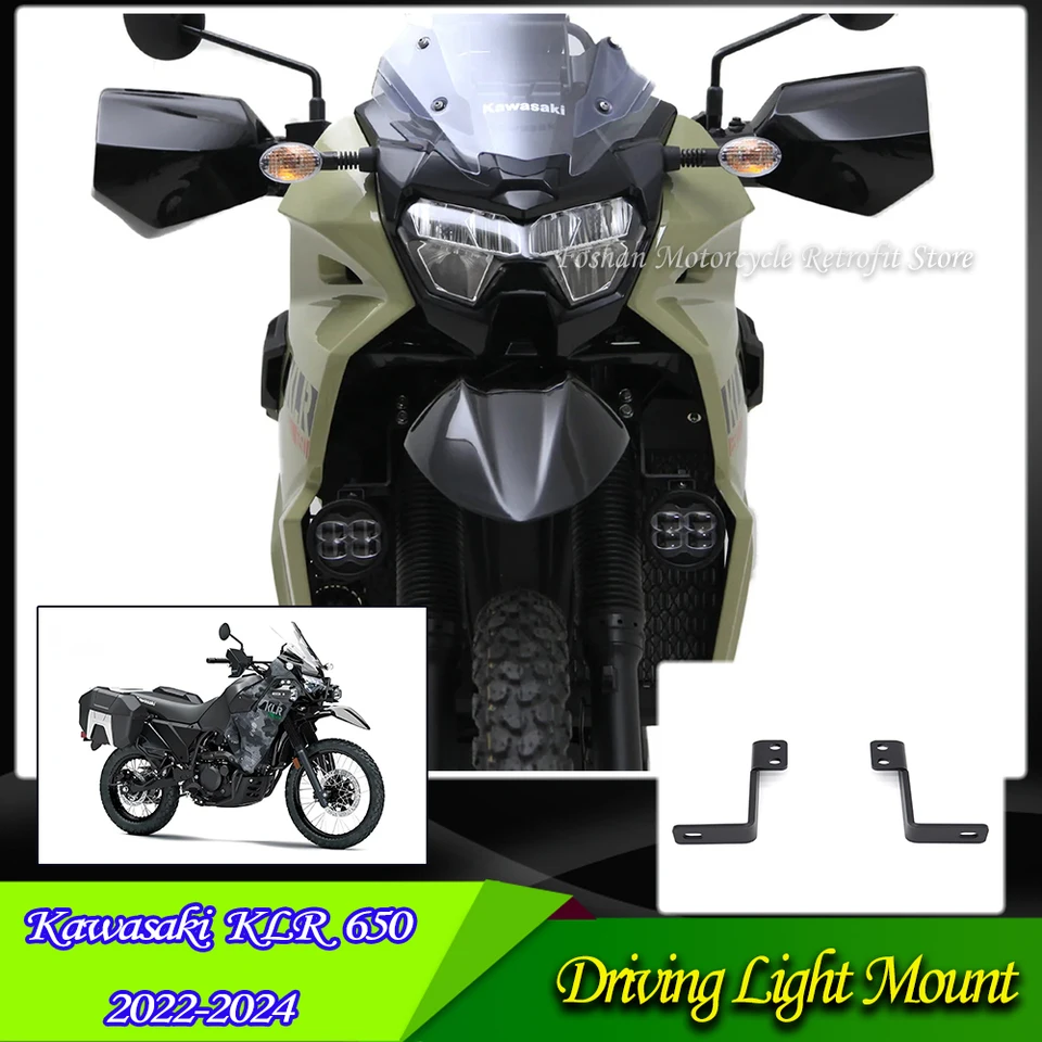 Pre Kawasaki KLR 650 2022 2023 2024 Hnacím svetlom Mount Parts Kawasaki KLR650 Motocyklové úpravy príslušenstva