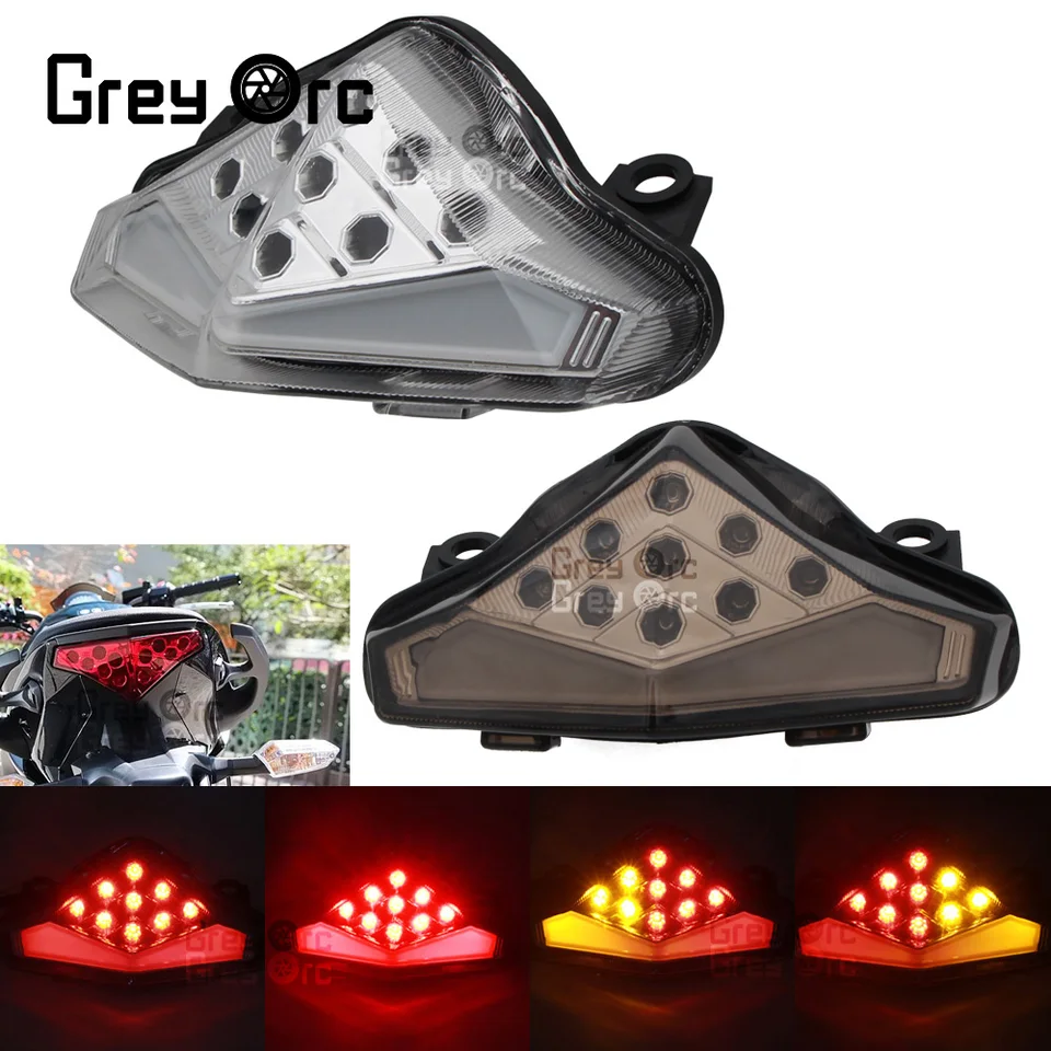 Pre Kawasaki Ninja 650 ER6N ER6F NINJA650 ER6 NF ABS MOTORYCLE LED LED TEAILLIGHT BRKZE LIGHT ZADNÉ VÝSTRAVNÉ SILD SIGNAL SILDE SILDE