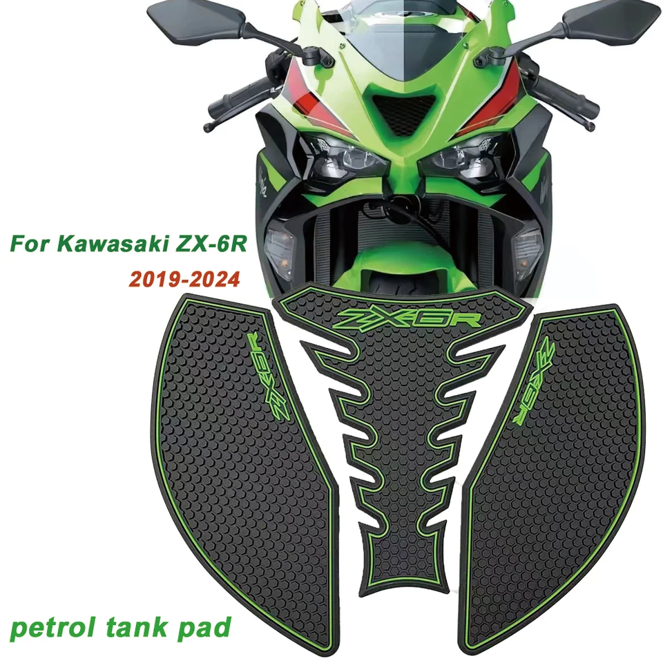 Pre Kawasaki Ninja ZX-6R ZX 6R ZX6R 2024 2019-2023 Nový motocykel 3D palivová nádrž proti náskoku proti výkriku podložky proti nálepke