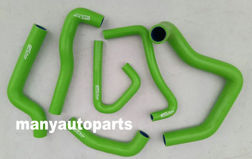 Pre kawasaki ninja zx6r hi-perf Silikone Radiator Chladiace hadica hadicová súprava Green 2007-2008 07 08 zelená