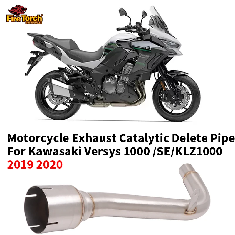 Pre Kawasaki versys 1000 SE KLZ1000 VERSYS1000 2019 2020 2021 2021 Výfukové tlmičko Únik katalytického vymazania modifikovaného stredného prepojenia potrubia