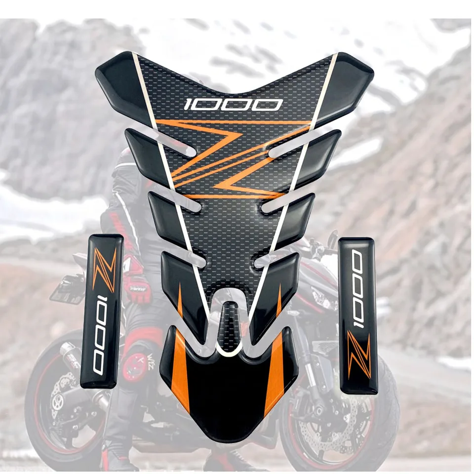 Pre Kawasaki Z1000 3D trojrozmerná nálepka Motocykel palivová nádrž na ochranu pred nálepkou Z1000 Nálepky na nálepku 2014 až 2020