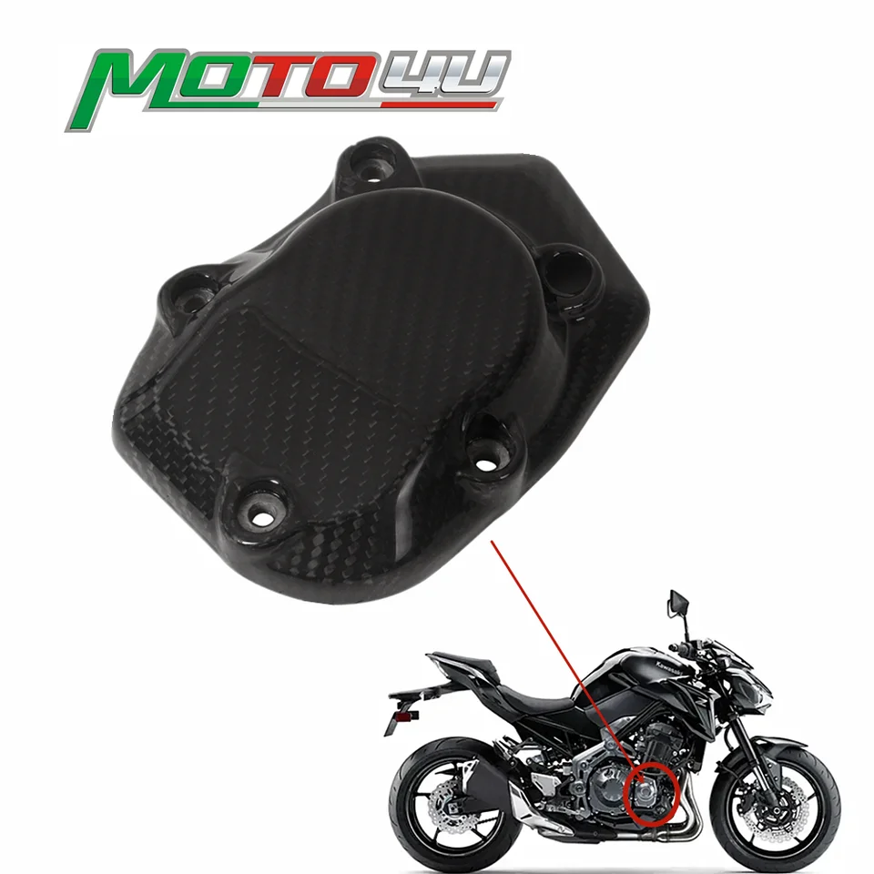 Pre Kawasaki Z900 2017+ Real Carbon Fiber Motorcy Cover Cover Ochrana kryty Twill Gloss