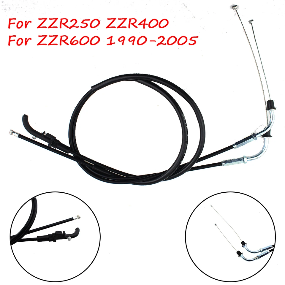 Pre Kawasaki ZZR250 ZZR400 ZZR600 ZZR 250 400 600 Výmena motocyklového škrtiaceho škrtiaceho kábla Núdzový škrtiaca škrtiaca škrtiaca kábel