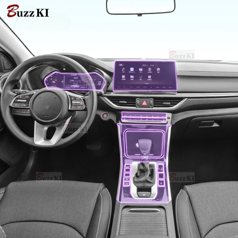 Pre KIA K3 2019-2022 Interiérový centrum automobilu Transparentné TPU Paint Ochranné opravy Film proti škrabaniu LCD obrazovky LCD