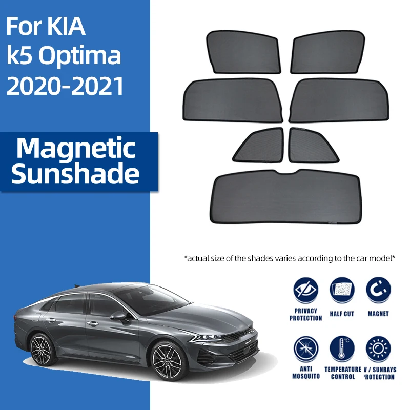 Pre kia K5 Mk3 sedan 2021-2024 Magnetický automobil Sunshade Shield predné čelné sklo Zadná strana detského okna Slnko