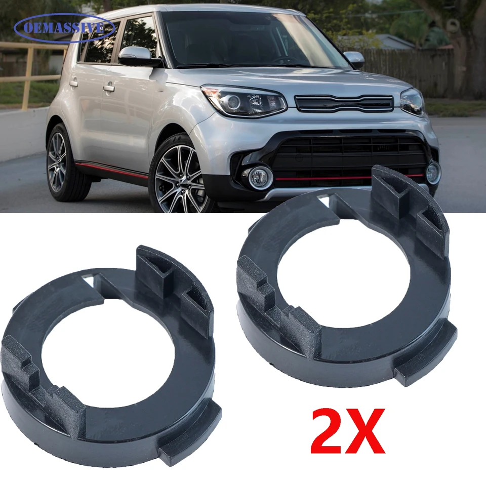 Pre Kia Sedona Carnival Soul Rondo 7 Carens H7 Auta LED Čierna svetlomet Base Base Base Adapter Detoder Drhing Socket Socket Držiteľ Clip