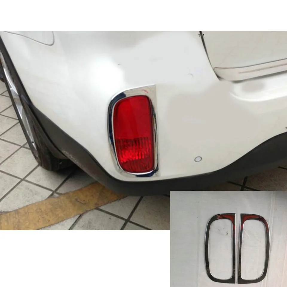 Pre Kia Sorento 2013-2014 Automobilka Zadná zadná hmlová hmlová osvetľovacia lampa Rám Sticling Styling ABS Chrome Cover TRIMS Príslušenstvo 2ks