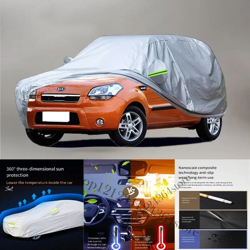 Pre Kia Soul Auto Anti Snow Anti Dust Anti-UV Anti Outing Paint a Anti Rainwater 210t Cover Cover Cover Ochrana automobilu