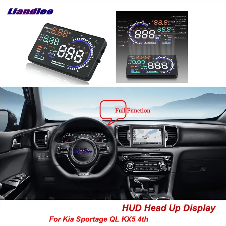 Pre Kia Sportage QL KX5 4. 2015-2018 Bezpečná jazda obrazovka OBD CAR HUD HEAD UP DIZORTOR PROJECTOR OETION ŠKLIVO