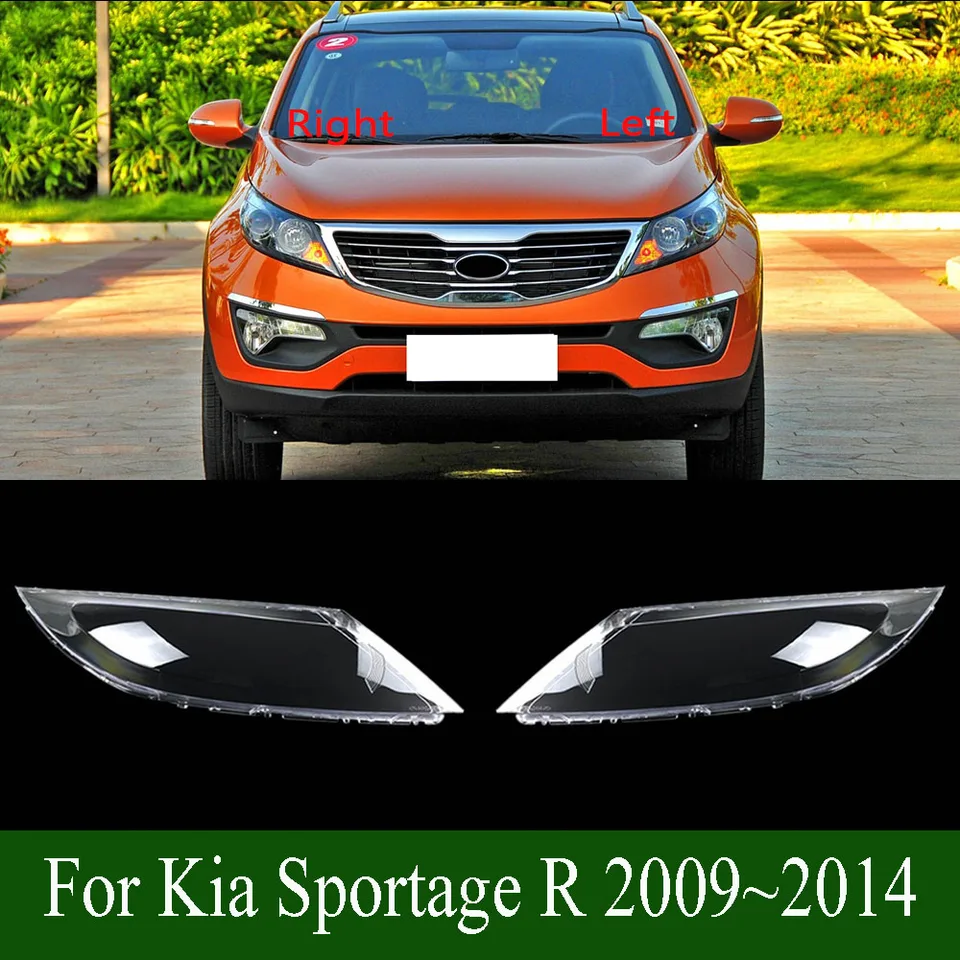 Pre Kia Sportage R 2009 ~ 2014 Kryt predného svetlometu Priehľadná maska ​​svetlomet lampa Lamp Sell