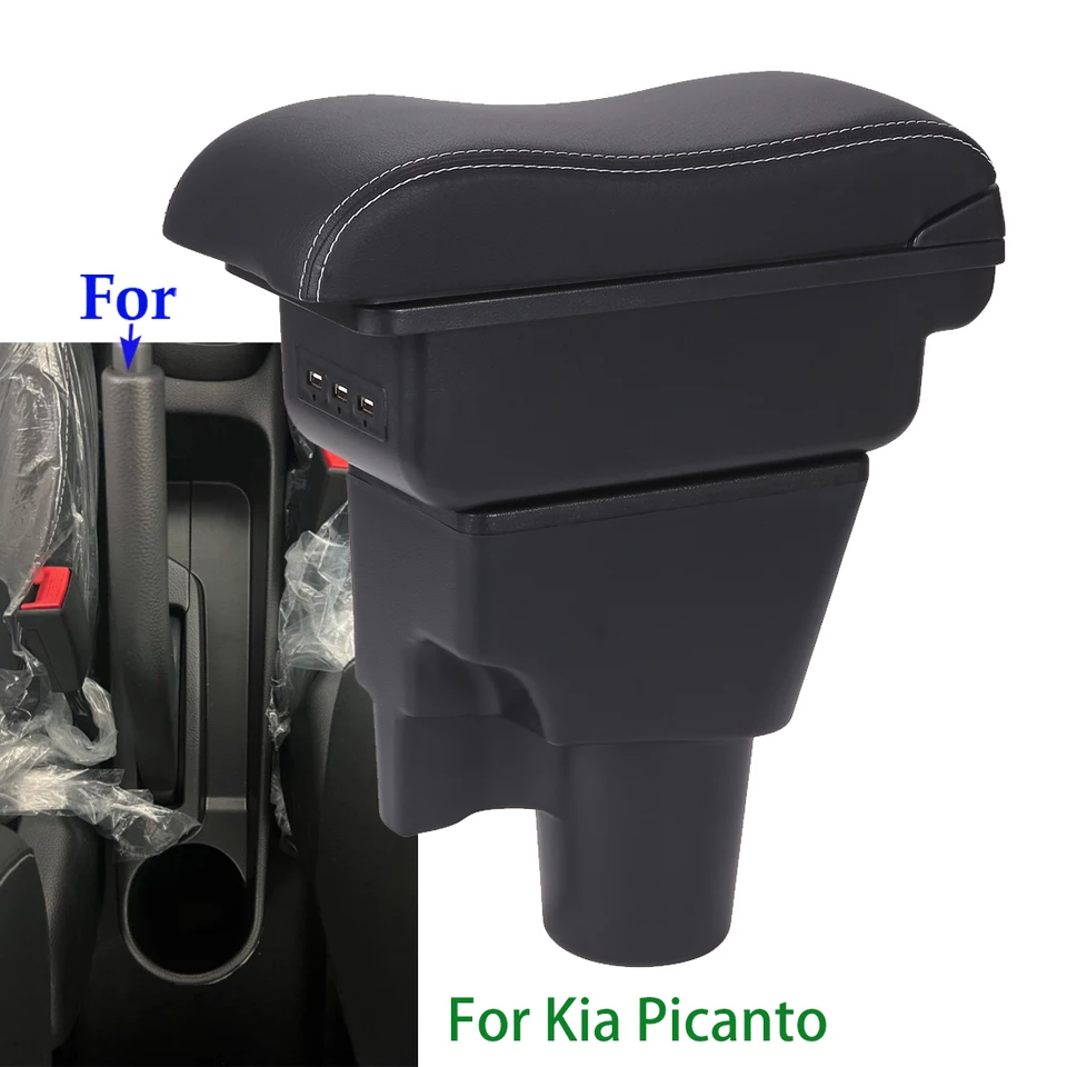 Pre krabicu na lakťovú krasku Picanto pre Kia Picanto 3x-line auto lakťové lakťové lakťové lakťové opierky Interiér Dodávacie diely Doplnkové diely Príslušenstvo automobilu Skladova