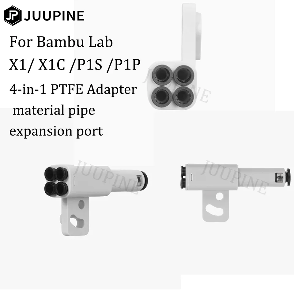 Pre laboratórium BAMBU 4-v-1 PTFE Adaptér Materiál Rozširujúci port AMS AMS Pripojte 4 kŕmne moduly pre X1/P1 X1C P1S P1P 3D tlačiareň