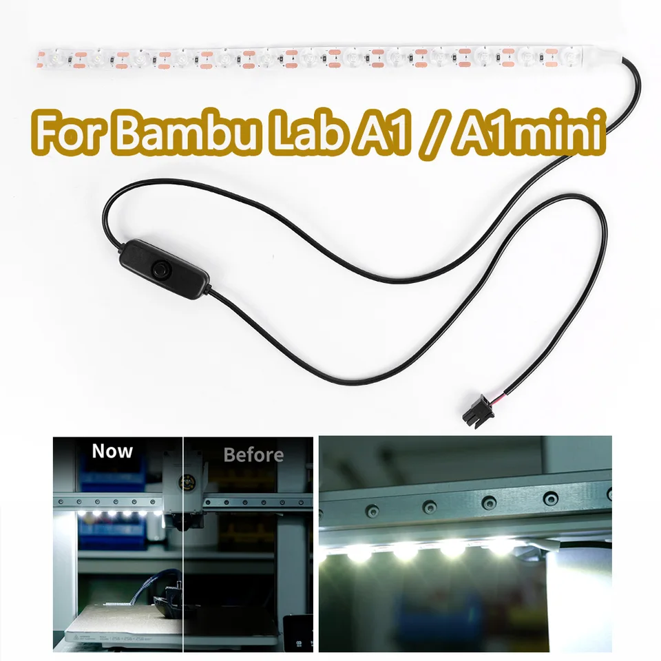 Pre laboratórium Bambu Lab A1/A1mini LED LEGE SLETIC RA95 FLEPLIVE LIGHT 24V BAMBULAB FLEPT LIGHT pre A1 Special Light Strip 3D diely 3D tlačiarne
