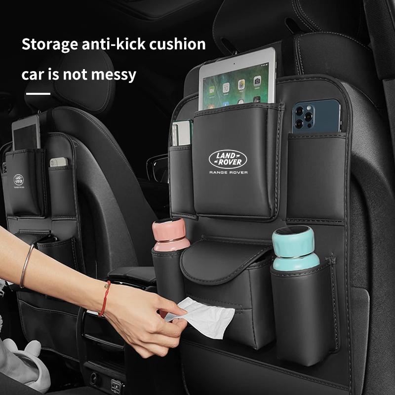 Pre Land Rover Range Rover Defender Discovery Evoque Velar Freelander Organizátor sedadla sedadla Back Storage Bag Zadná antikick podložka