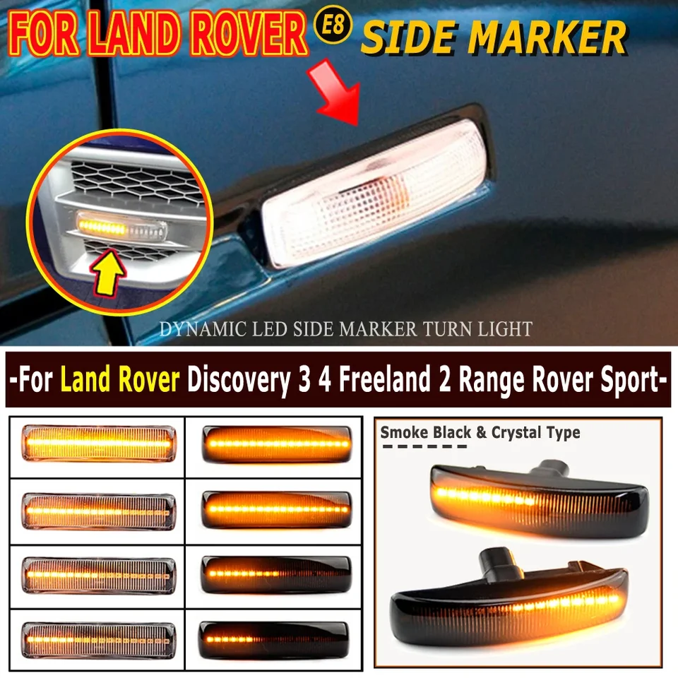 Pre Land Rover Range Rover Sport Freeland 2 Discovery 3 4 LR3 LR4 L319 LED DYNAMAMICKÝ SIGNAL SIGNAL SILGLE STRANOVÉ ZARIADENIE LAMP LAMP LAMP
