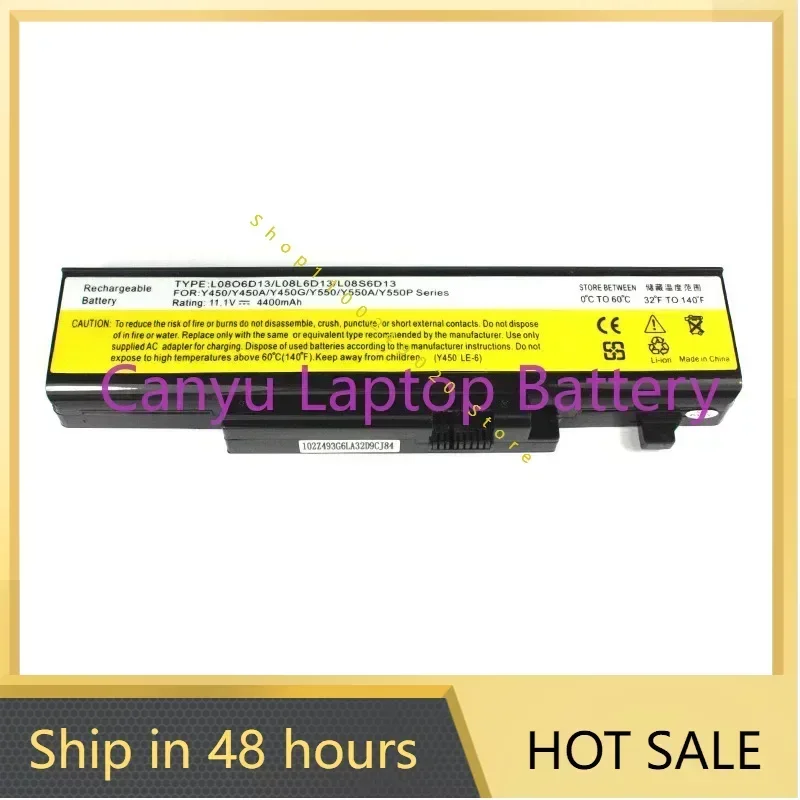 Pre Lenovo Y450 Y450A Y450G Y550P L08O6D13 L08S6D13 Batéria batérie batérie