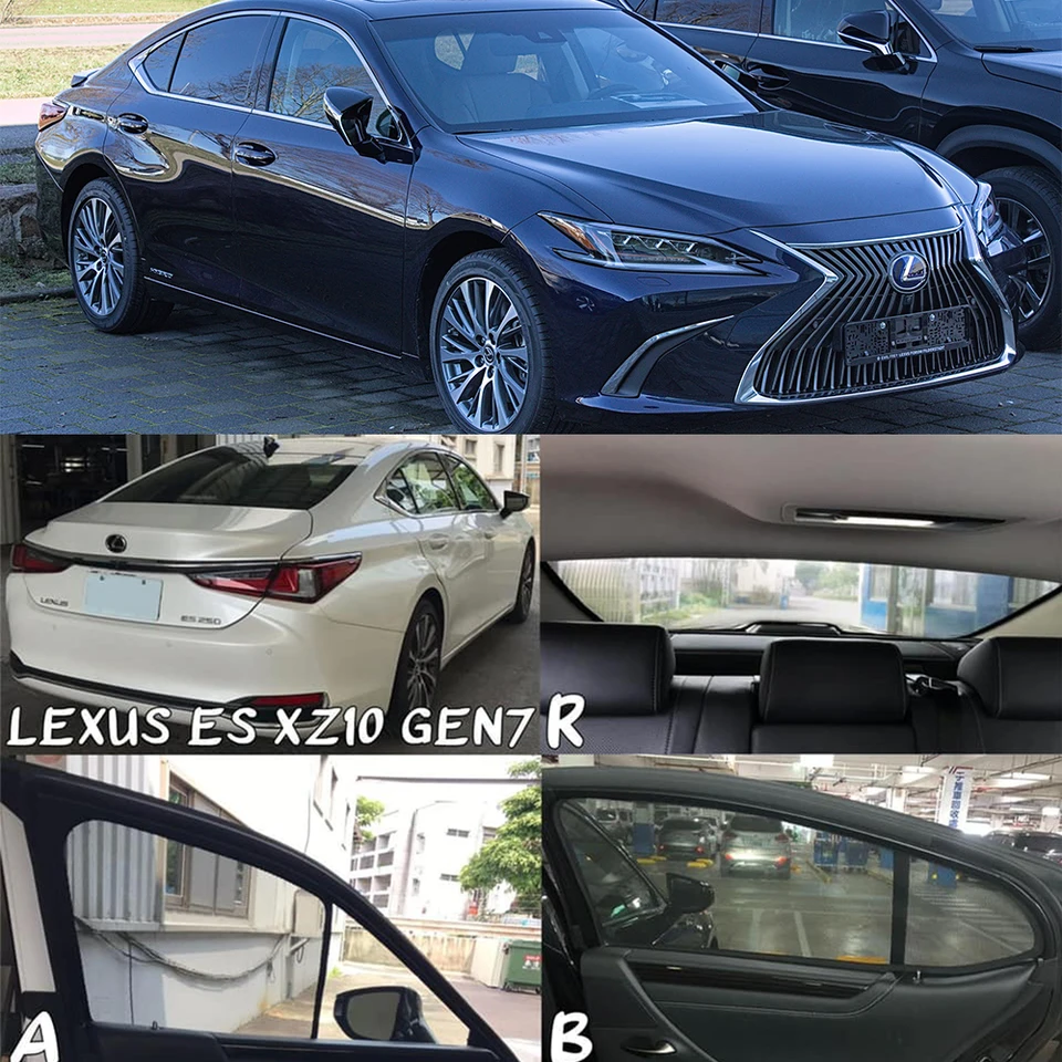 Pre Lexus ES 2019-2023 2024 200 250 350 300H Magnetické auto Sunshade predné čelné sklo Zadné bočné okno Shield Shield Shield