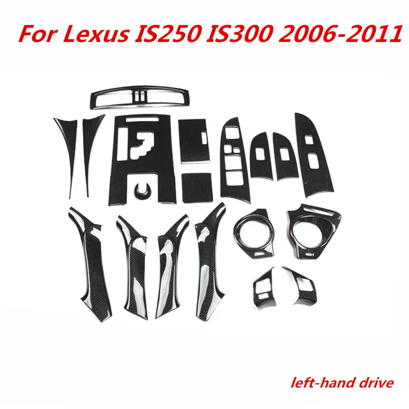 Pre Lexus IS250 IS300 2006-2011 Príslušenstvo Kopavca uhlíkových vlákien Vlanca Dvery Rukoväť Zvodový ovládací panel ABS LHD