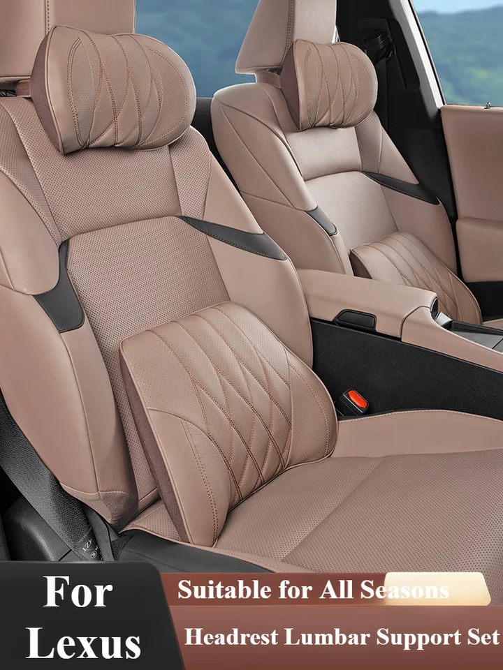 Pre Lexus NX/RX ES200 ES300H Vankúš na krk v aute Nappa kožená hlava hlavy Carlumbar vankúš