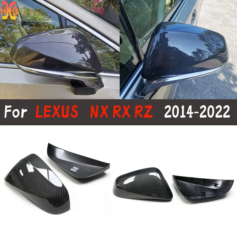Pre Lexus NX200H RX300H RZ500H Skutočné uhlíkové vlákno zrkadlové krytie krytého krytu bočné zrkadlo Kryt 2014-2022