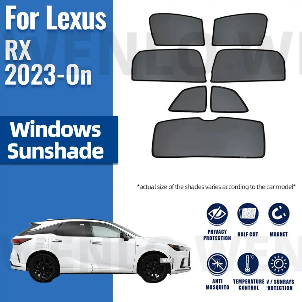 Pre Lexus RX 2023 2024 Magnetický automobil Sunshade Shield predný rám čelného skla Závesta sieť pre dieťa