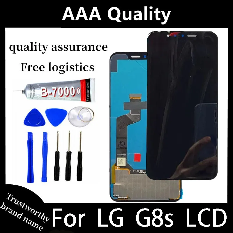Pre LG G8S ThinQ LCD Display Display Display Display Digitalizátor Zostava obrazovky pre LG G8S LCD LMG810 LM-G810 LMG810EAW LCD obrazovka LCD