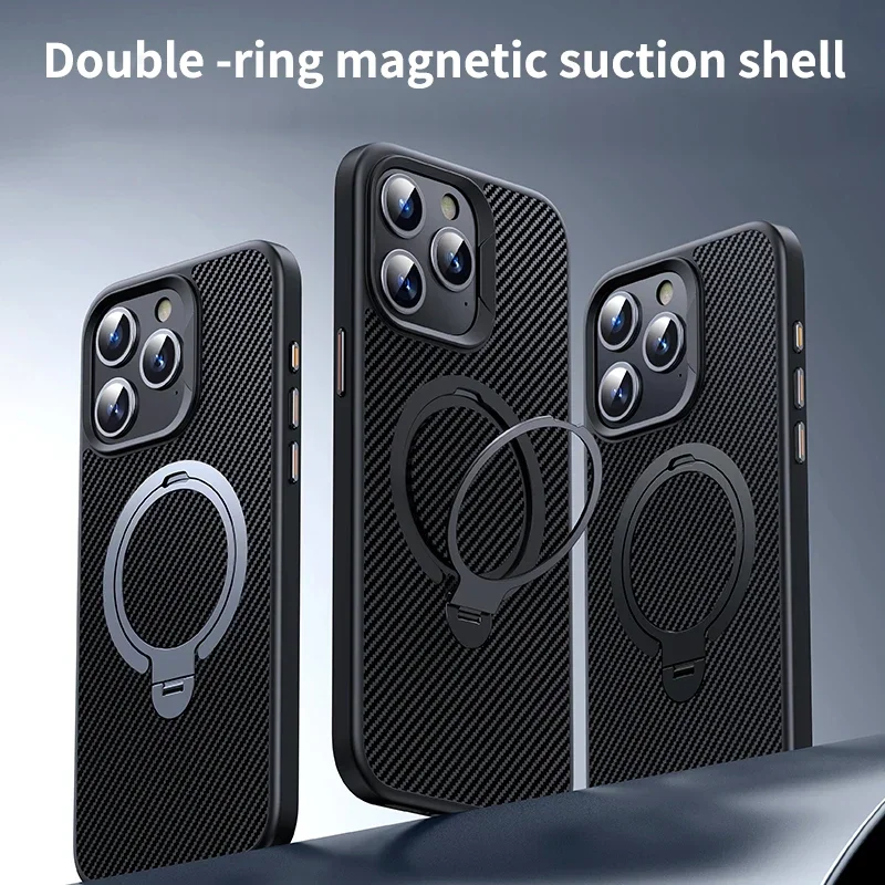 Pre luxusné puzdro na bezdrôtové nabíjanie telefónu pre iPhone 16 15 14 13 12 12 Pro Max 15 Plus magnetický šošovka Film Film Protector Soft Cover