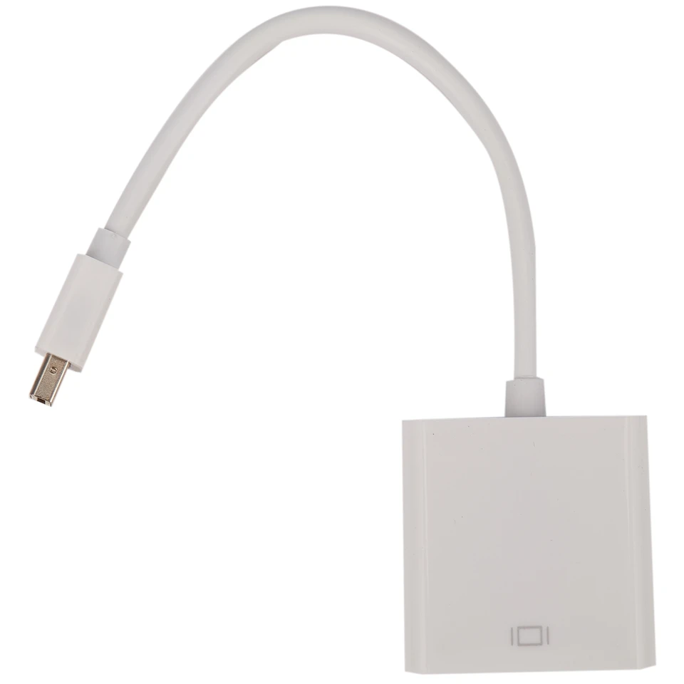 Pre MacBook Air Pro iMac Mac Mini Thunderbolt Mini DisplayPort Display Port Mini DP to VGA káblového adaptéra 1080p (biela)